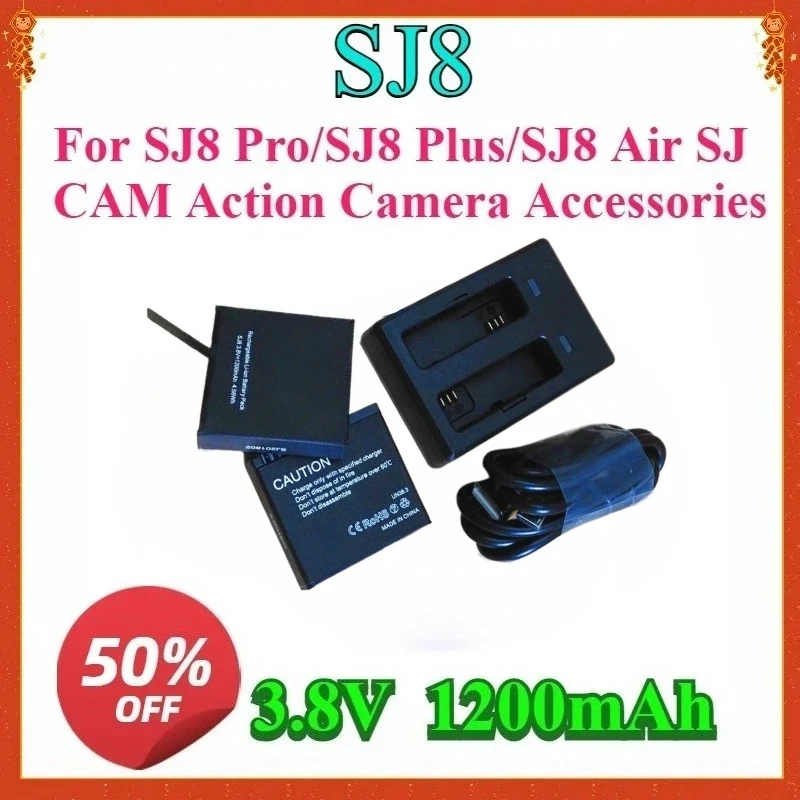 

For SJCAM SJ8 SJ8 Pro/SJ8 Plus/SJ8 Air SJCAM Action Camera Accessories New 3.8V 1200mAh High quality Rechargeable Camera Battery