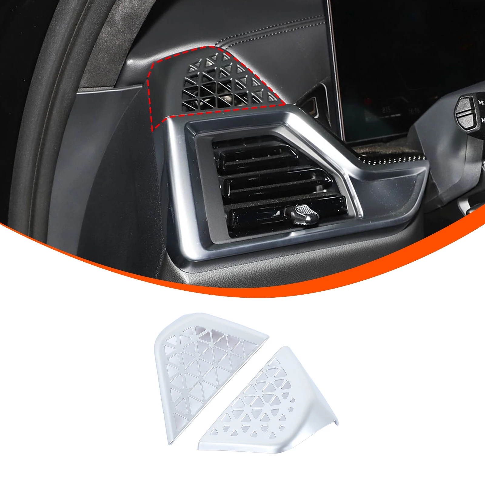 

Zinky ABS Carbon Fiber Car dashboard side air outlet frame cover sticker For BMW X5 X6 X7 G05 G06 G07 2023+ LHD Accessories