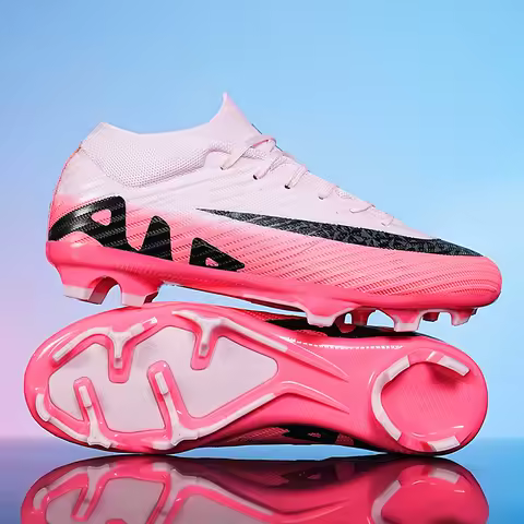 New Men Non-Slip Cleats Football Boots Mid-top Soccer Shoes Sneakers Futsal High-quality Match Indoor Hot-selling FG/TF