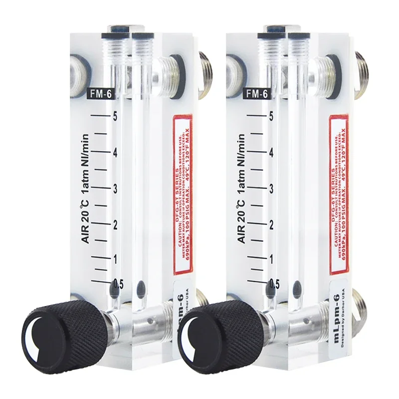 For acrylic rotameter panel mount air flow meter gas flow meter for oxygen Ar N2 flowmeter