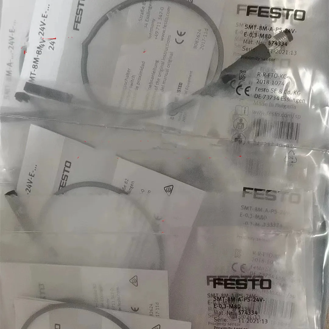 

FESTO proximity switch SMT-8M-A-NS-24V-E-0.3-M8D 574339 SMT-8M-A-NS-24V-E-2,5-OE 574338