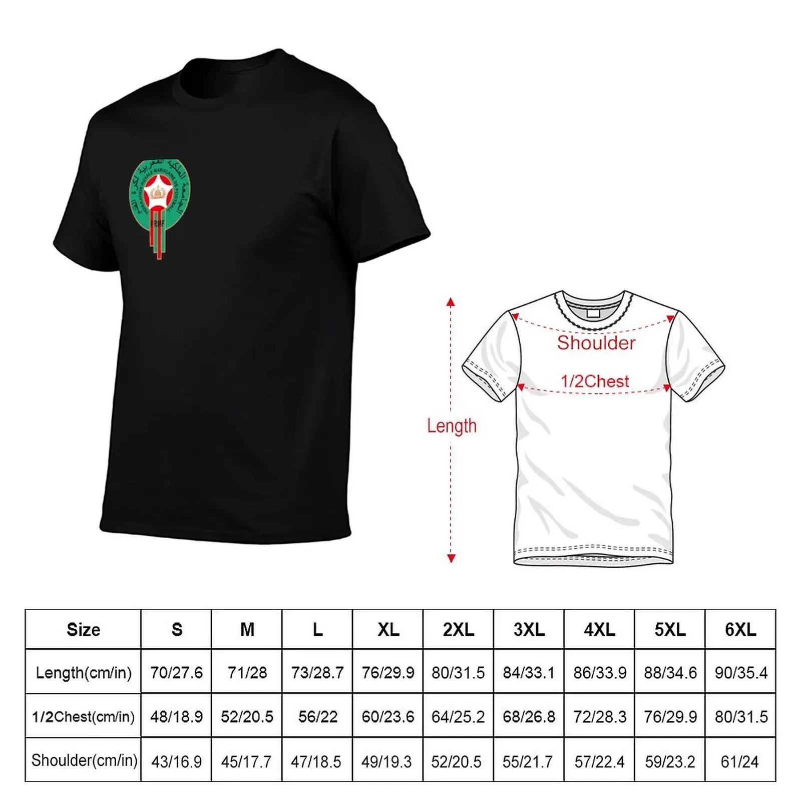 ROYAL MOROCCAN FOOTBALL FEDERATION T-Shirt Luxury man plus sizes men t shirt
