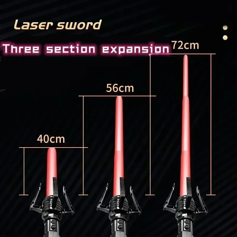 80cm RGB Telescopic Lightsaber 7 Color Laser Sword Light Up Jedi Force Toy Gift for Boys Kids 1/5/10PCS view 3