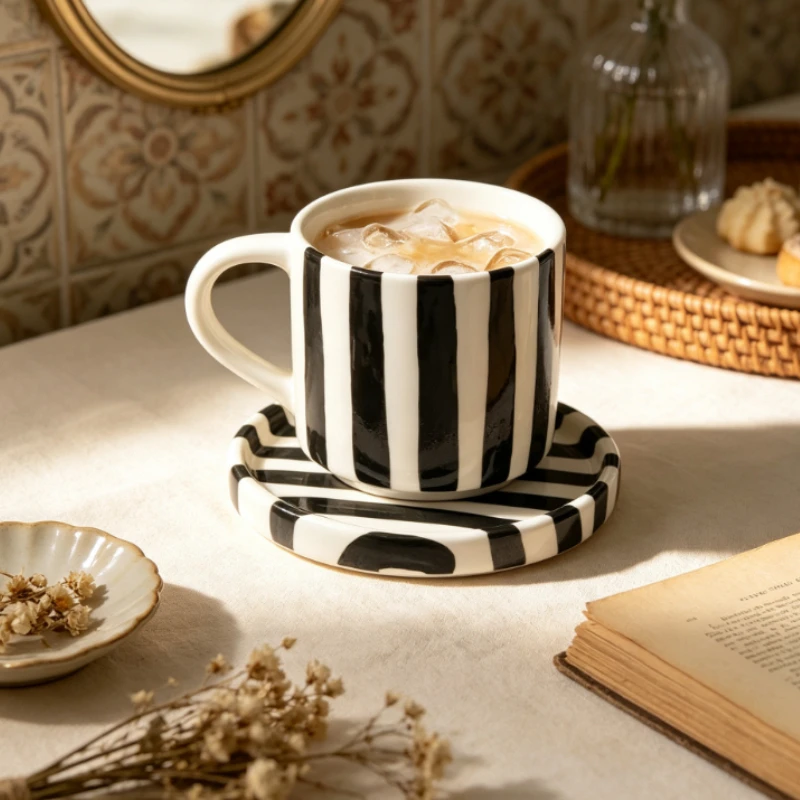 Korean Tea Set - Caneca de Café de Cerâmica Pintada
