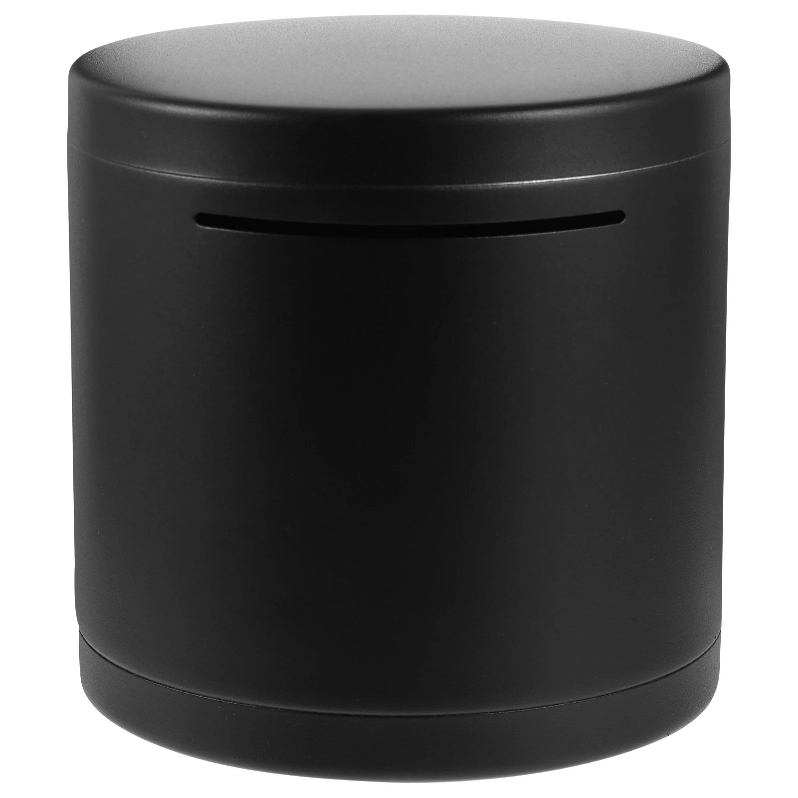 Round Metal Piggy Bank Stainless Steel Money Saving Box Compact Unbreakable Money Container Suitable Gift for Adults Desktop