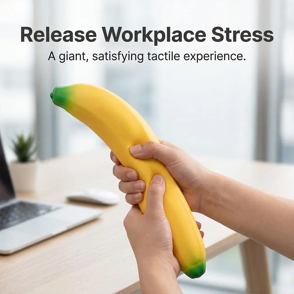 

Jumbo Squishy Bannana Simulation Giant Squeezing Stress Ball Slow Rebound Toy Adult Children's Stress Relieving Gifts Home Decor
