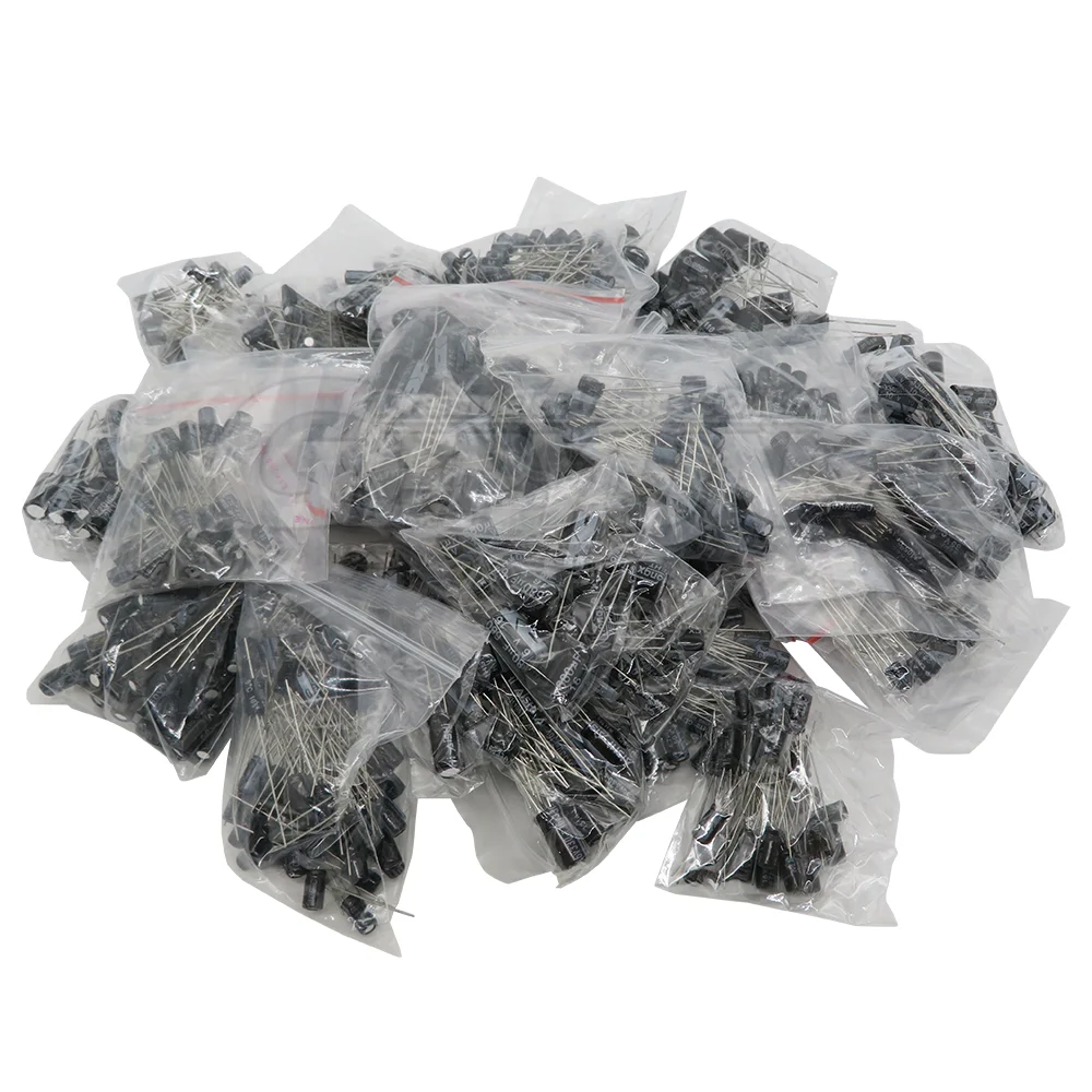 900pcs 30 Kinds 0.1uF-1000uF Electrolytic Capacitors Assorted set pack kit capacitor 10V 16V 25V 50V mix capacitor