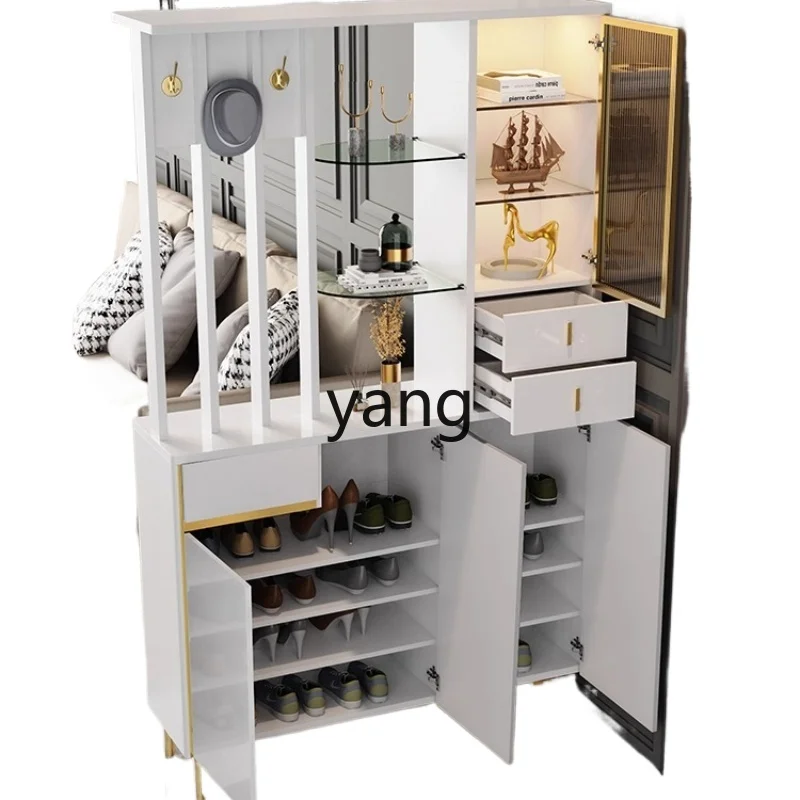 

lmm porch cabinet shoe cabinet integrated living room simple modern screen double-sided foyer partition cabinet rack
