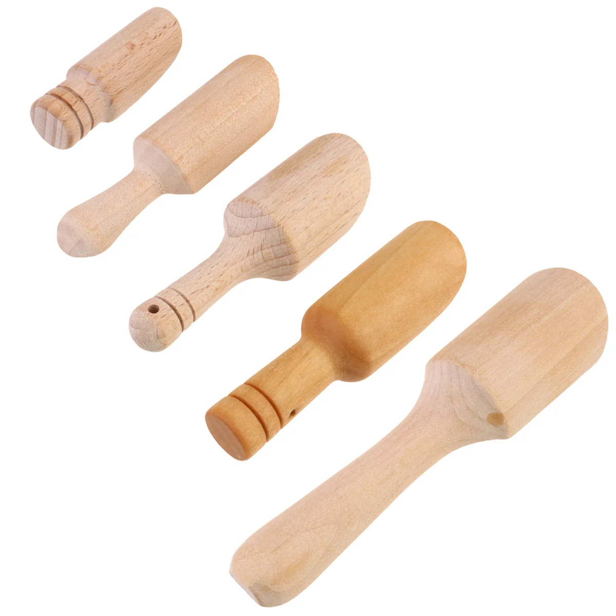 Salt Shovels Wooden Handle Mini Salt Shovel Scoop Teaspoon Ground Milk Coffee Scoops Condiment Kitchen Tools