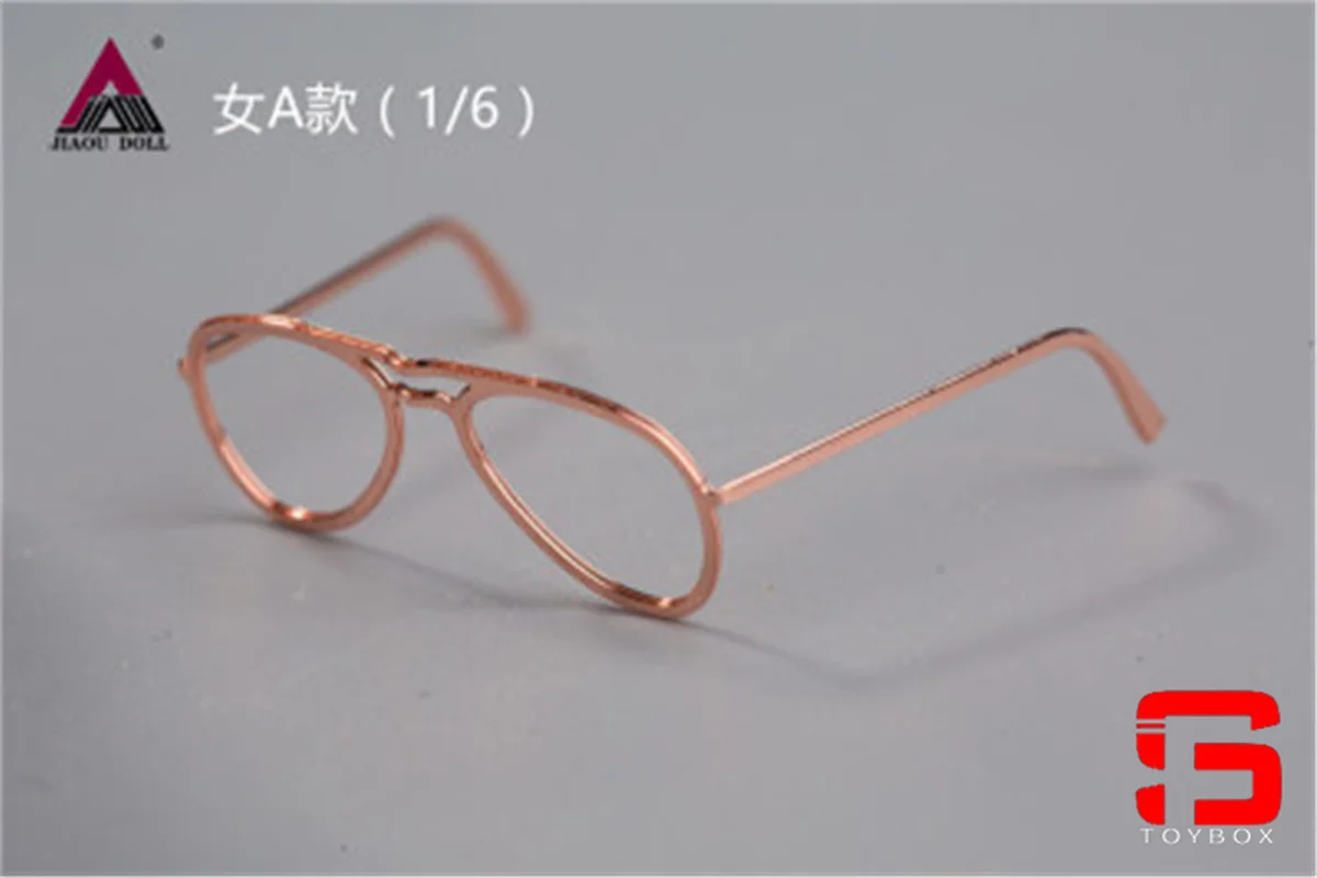 1/6 Scale Female Trendy Glassess Metal Frame Without Lens Spectacle Frame Accessories Model Fit 12'' Action Figure Body Dolls