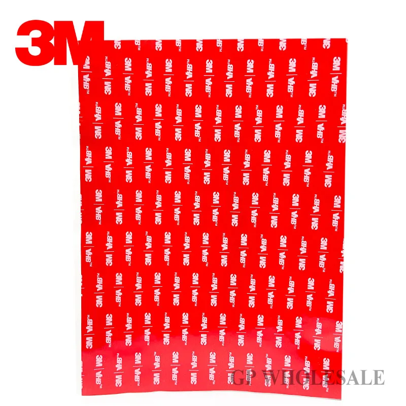 

БОЛЬШОЙ лист VHB 20 см x 30 см (круглая 7,87x11,8 дюйма), 3 м VHB 5952, двухсторонняя клейкая лента из акриловой пены, черная для деталей автомобильной панели