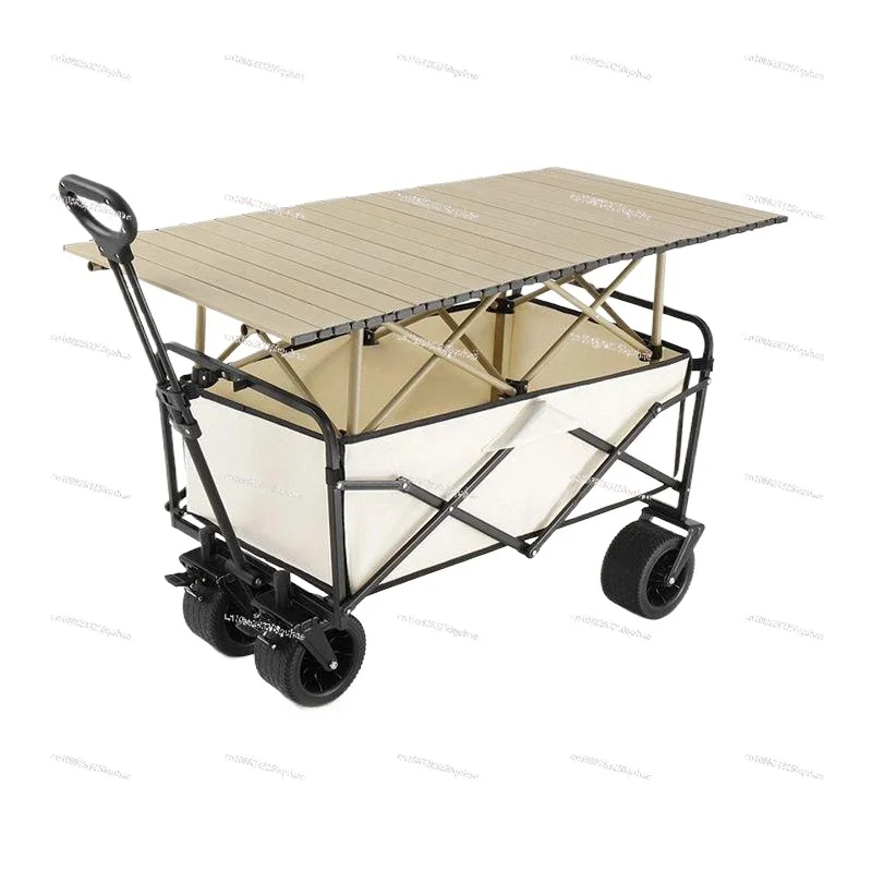 

Camping cart Outdoor foldable camp cart oversized picnic trailer stall universal trolley