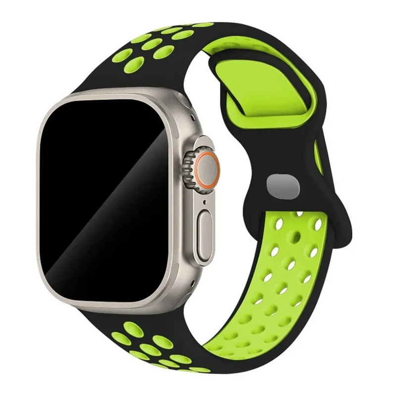 Sportarmband für Apple Watch Band 44 mm 45 mm 46 mm 49 mm/38 mm 40 41 mm Farbige Partikel Gummiband IWatch Ultra 11 10 9 8 7 6 5 SE