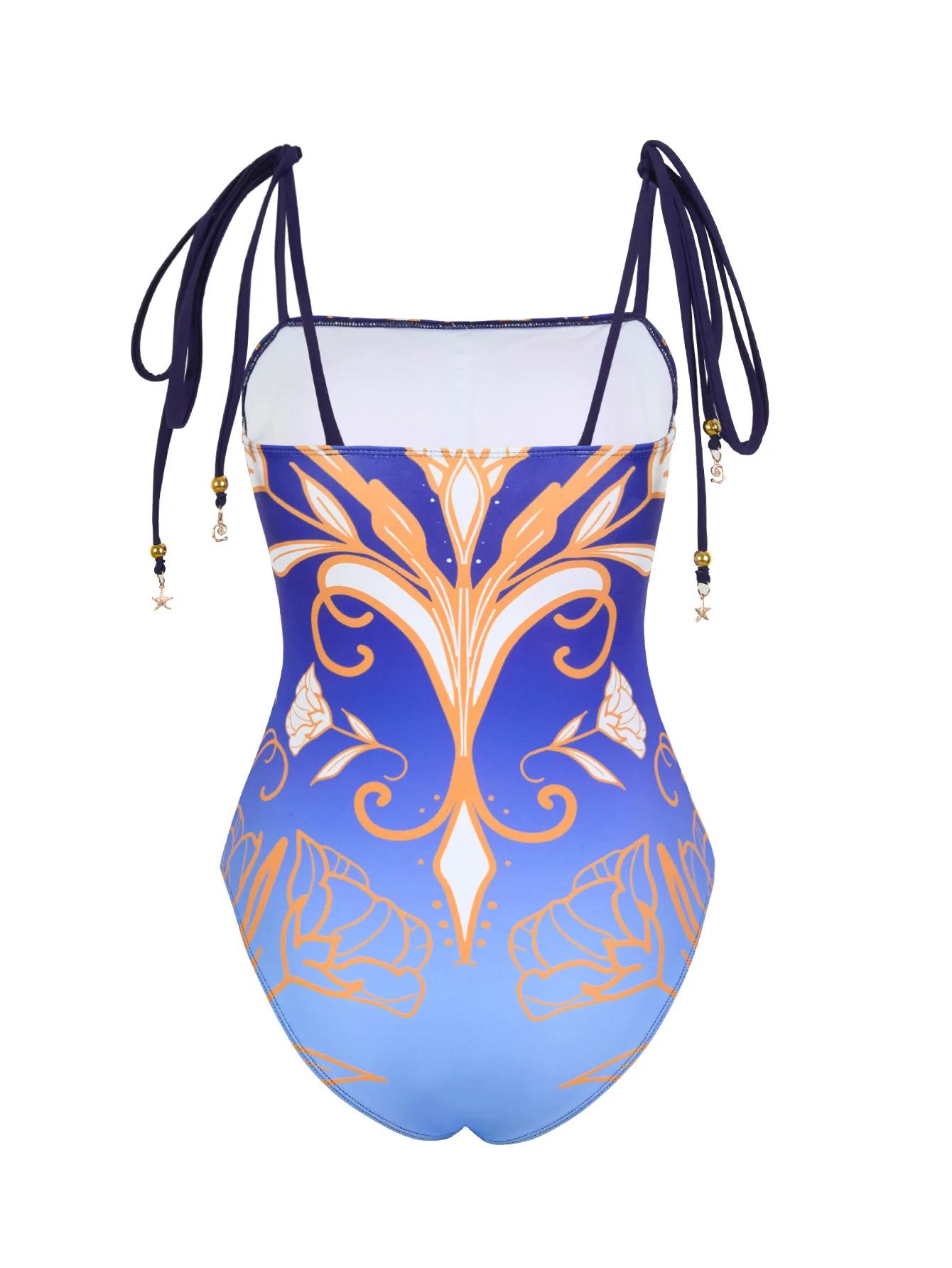 Maillot de bain une pièce imprimé Floral bleu pour femmes, ensemble robe de plage, Style vacances, jupe Maxi