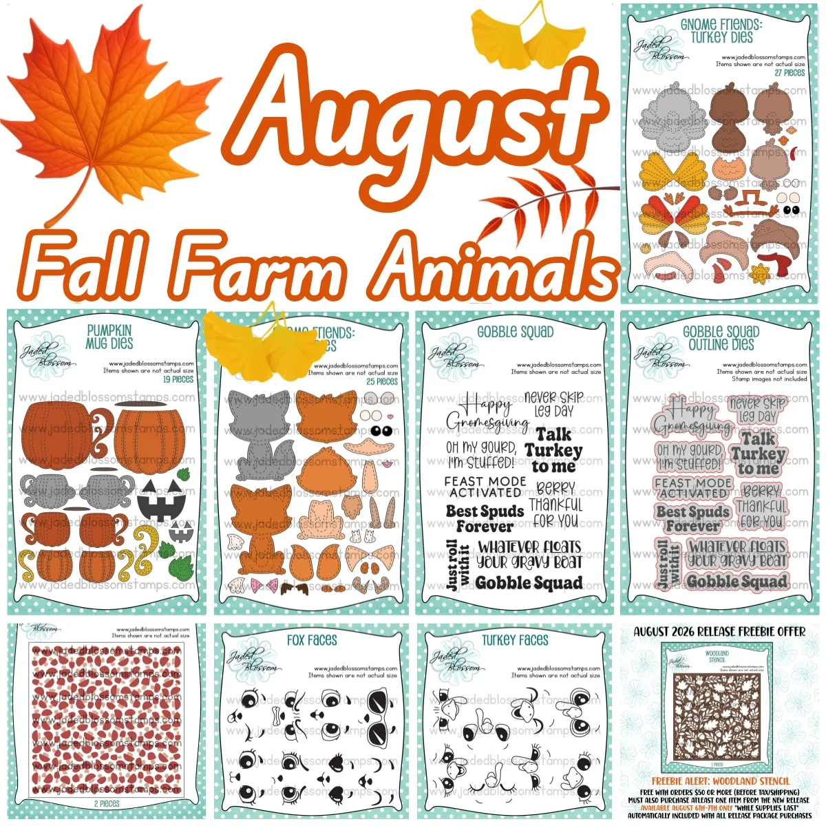 August 2026 Fall Thanksgiving Metal Cutting Dies Clear Stamps Stencil For DIY Making Card Scrapbook Embossed Paper Newest