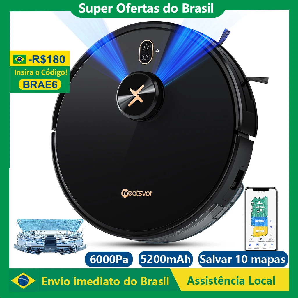 Neatsvor X600 Pro: O Aspirador Robô com Navegação a Laser e 6000Pa de Sucção