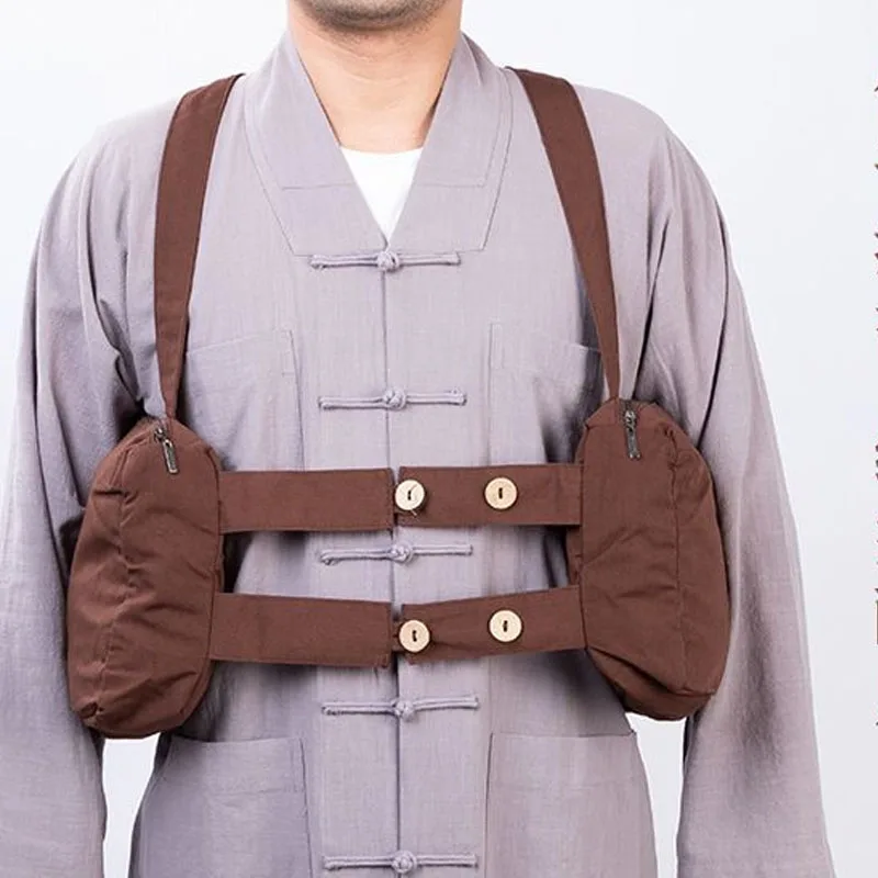 

Buddhist Monk Backpack, Traditional Cloth Shoulder Bag, Temple Meditation Travel Storage Bag Portable Religious Bag