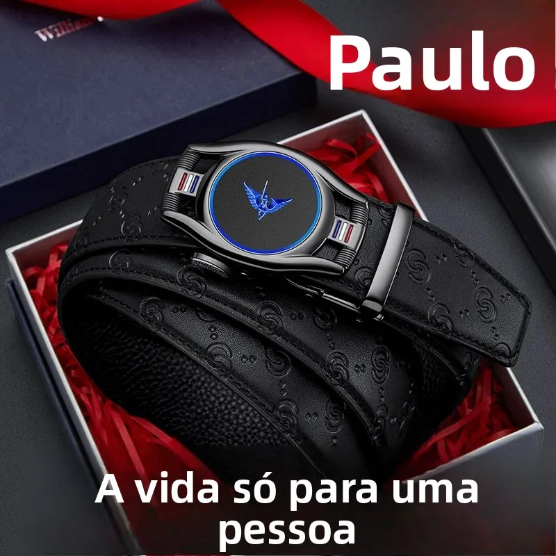 paul-men's-genuine-leather-belt-automatic-buckle-fashionable-versatile-waist-belt-pure-calfskin-pants-belt-gift