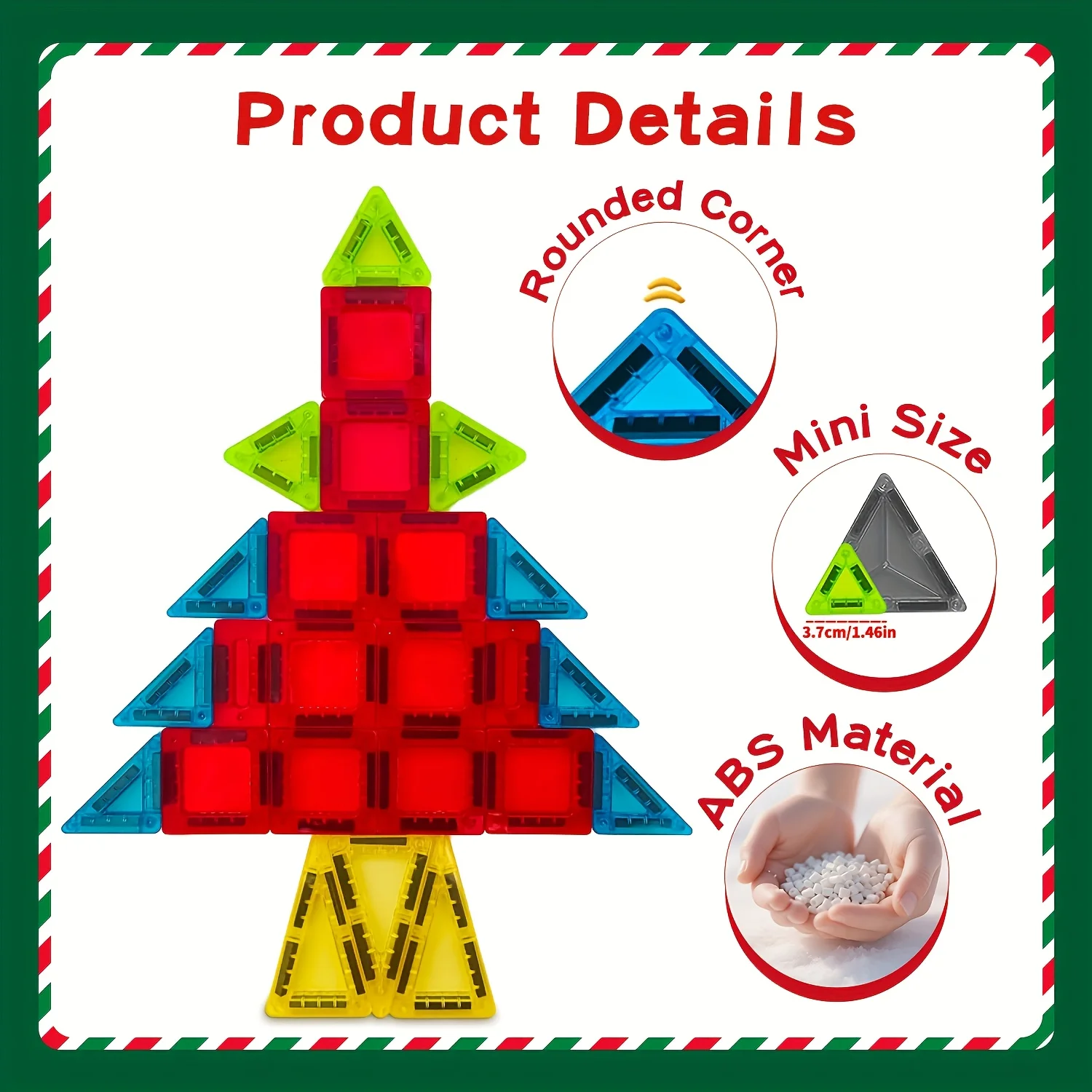 Mini magnetische bouwstenen speelgoed, draagbare magnetische tegels voor kinderen, creatieve bouwstenen architectenbouw