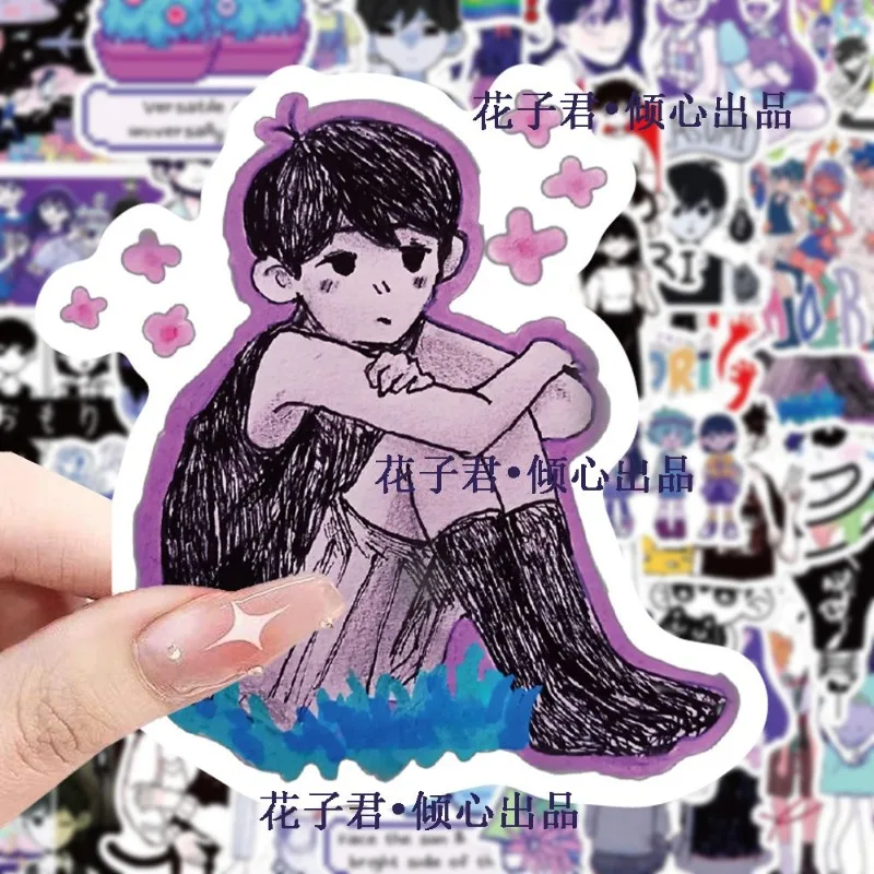 สติกเกอร์ตกแต่งลายกราฟฟิตี้สร้างสรรค์ลายการ์ตูนโอโมริ 50 ชิ้น