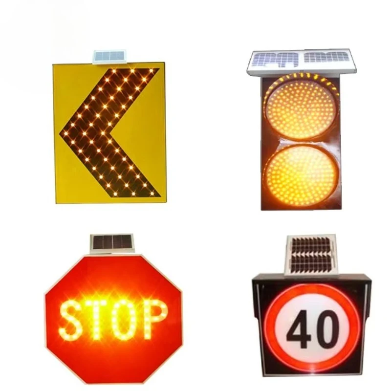 Traffic arrow solar, warning direction