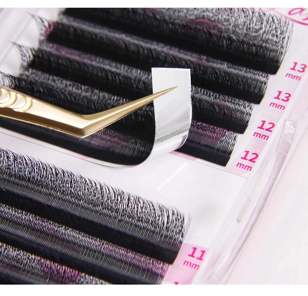 GLAMLASH Schmale 3D 4D 5D Wimpernverlängerung V-förmige Volumenfächer W-Form Wimpern BASF Natürliche Dichte Faux Mink Wimpern – Detail 7