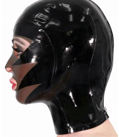 Latex haube Gummi maske handgemachte sexy Halloween Cosplay Kostüme für Männer Frauen