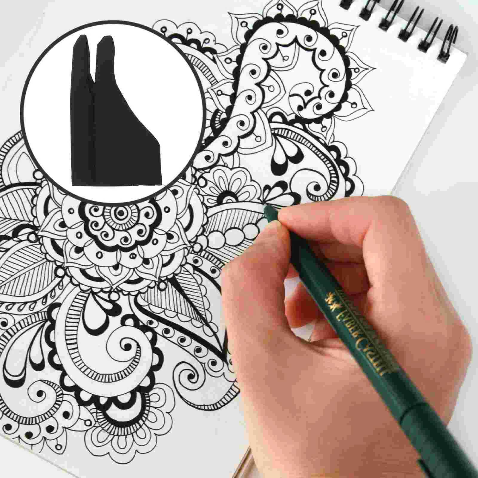 4 Pcs Protection Anti-sweat Finger Cots Cloth Gloves for Nail Biting Prevention