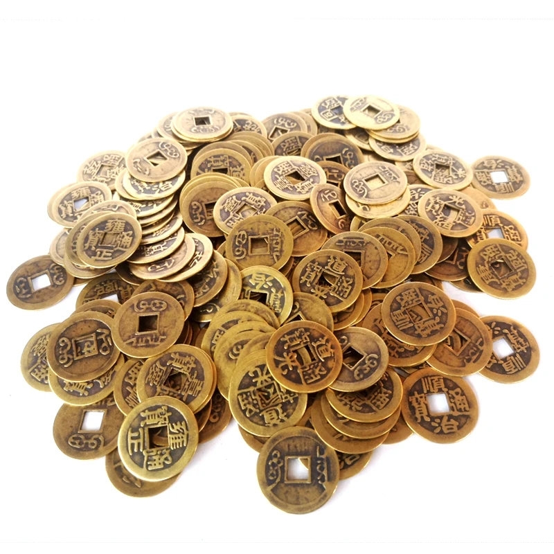 YIZHU CULTUER ART Collection 200 Pcs China Bronze Coin Old Dynasty Antique Currency sent at random Fengshui Pendant Decoration