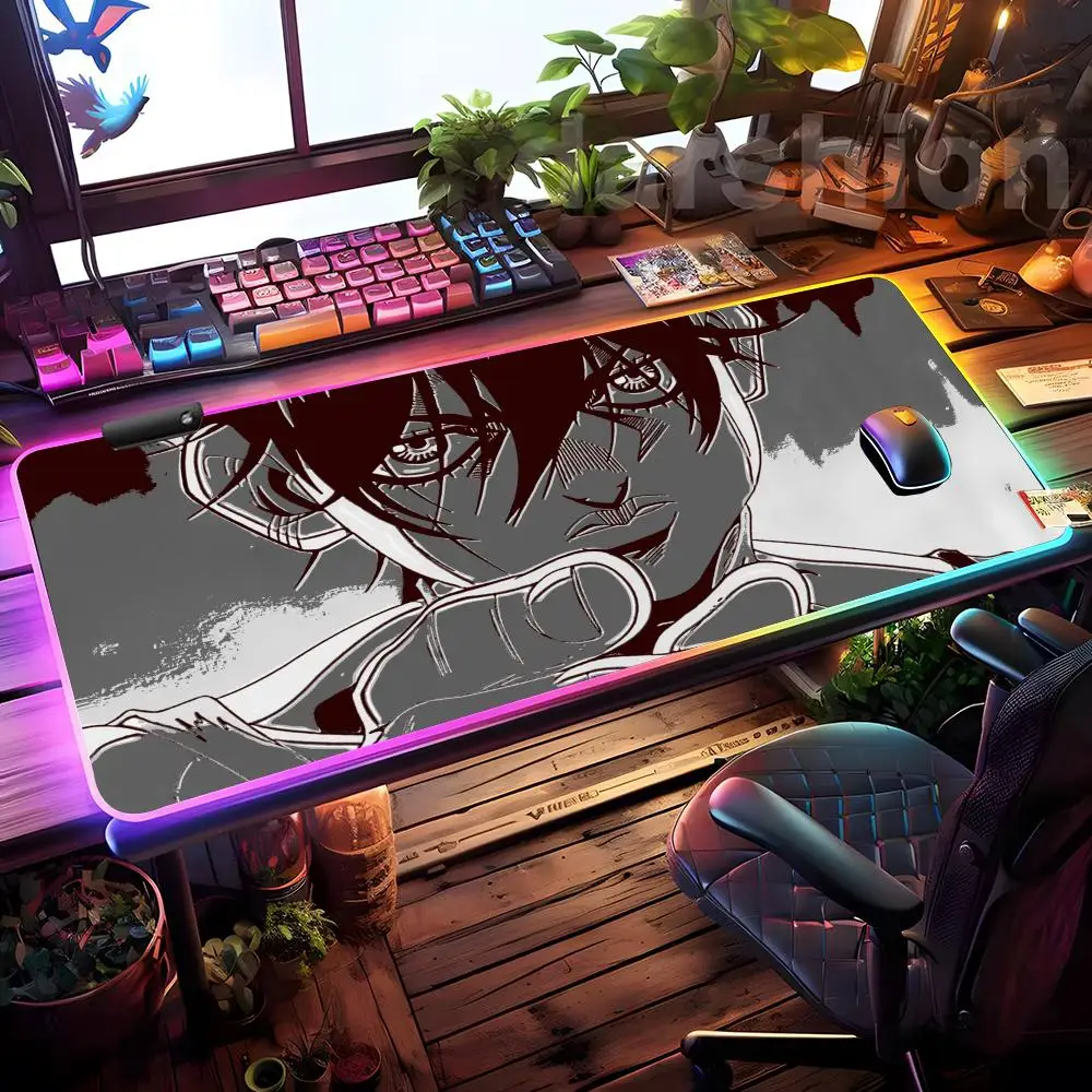 Funny Anime Jojo Bizarre Adventure Mouse Pad Mousepad HD Printing Computer Gamers Locking Edge Non-slip RGB Mouse Pad XXL90x40cm