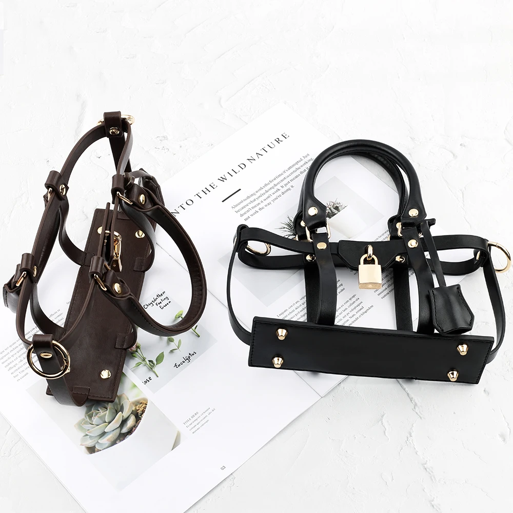 Conjunto de Bolso Tote Hueco de Piel Sintética con Correa Ajustable para Hombro y Convertible a Bandolera para Mujer, Accesorios de Bolso
