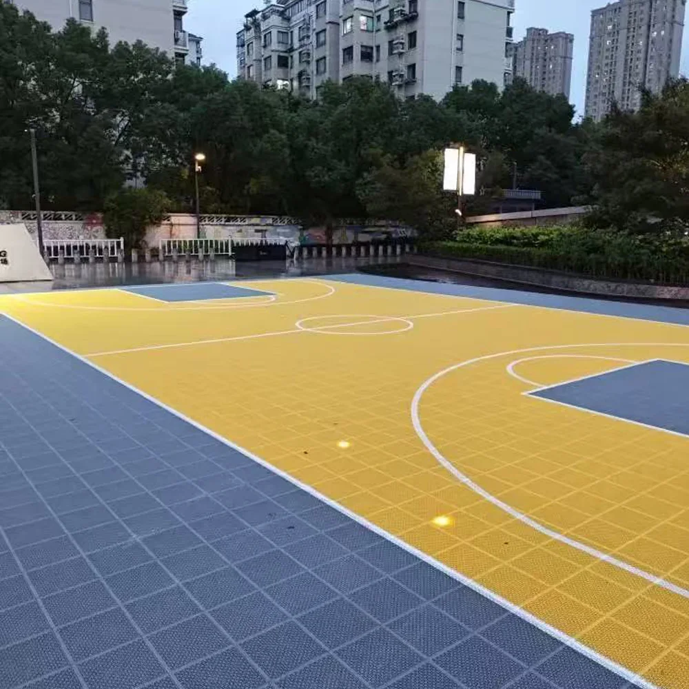 Beable Modular Outdoor Basketball Court Professional-Level Interlocking Flooring Standard Anti-Slip Weatherproof Excellent Ball