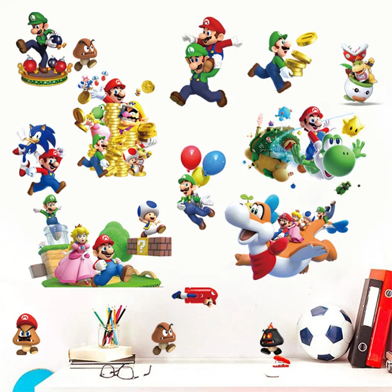 MINISO Cartoon Game Wall Sticker For Kids Rooms Decals Nursery Home Decor Vinyl Mural For Boy Bedroom Living Room Mural Art