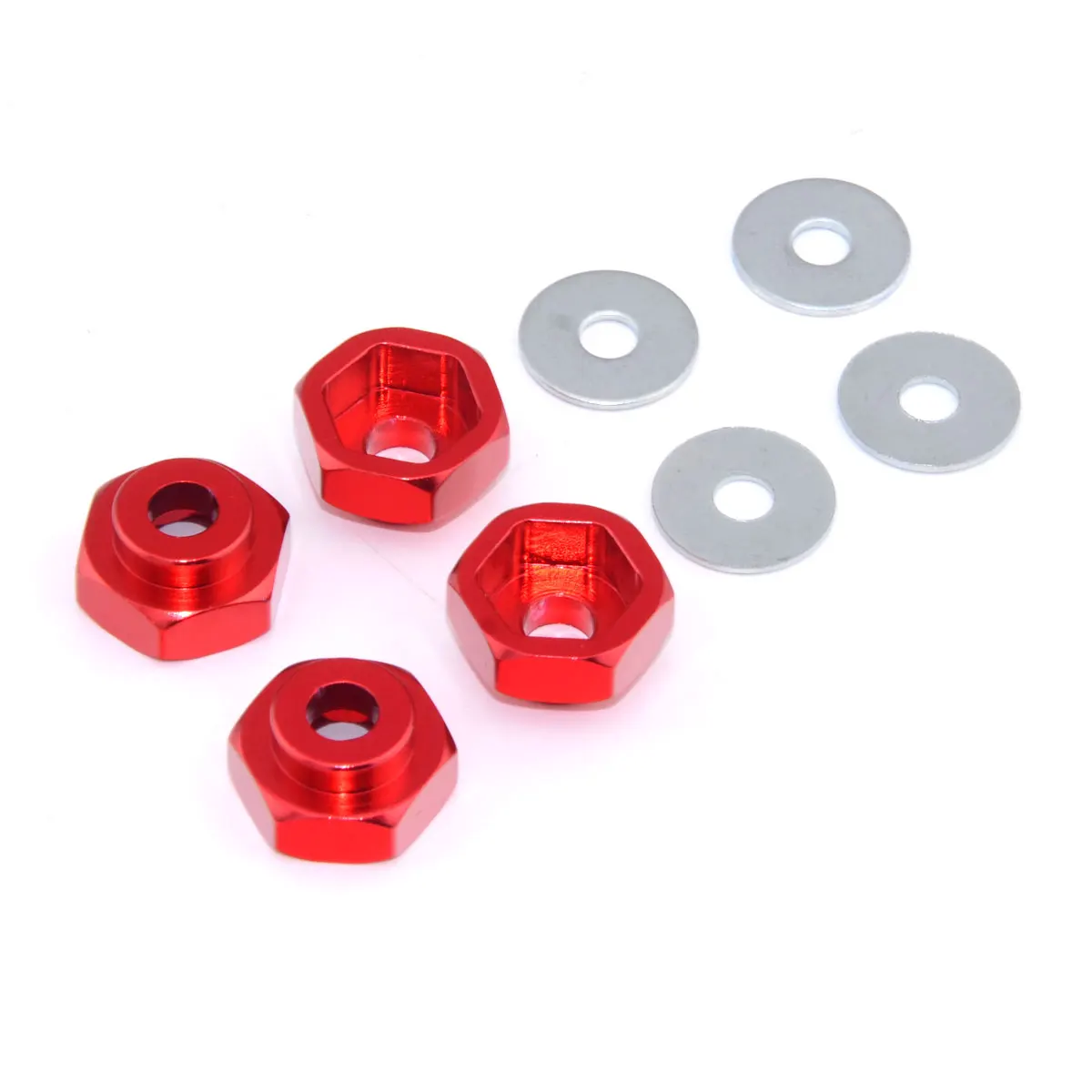 4 팩 12mm 턴 17mm 휠 육각 어댑터 드라이브 허브 1/10 스케일, 타미야 축 RC4WD 트랙사스 HPI 히모토 HSP 로시 교쇼 바하 자동차용