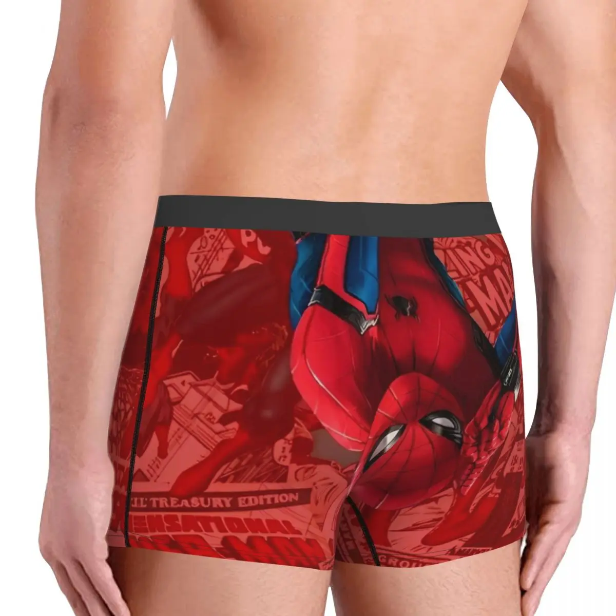 Spider-Man Comic Handsome Cool Boxers Novelty Gift Man Underwear Cartoon Anime Quilt Underpants Cozy Boxer Briefs Accessories