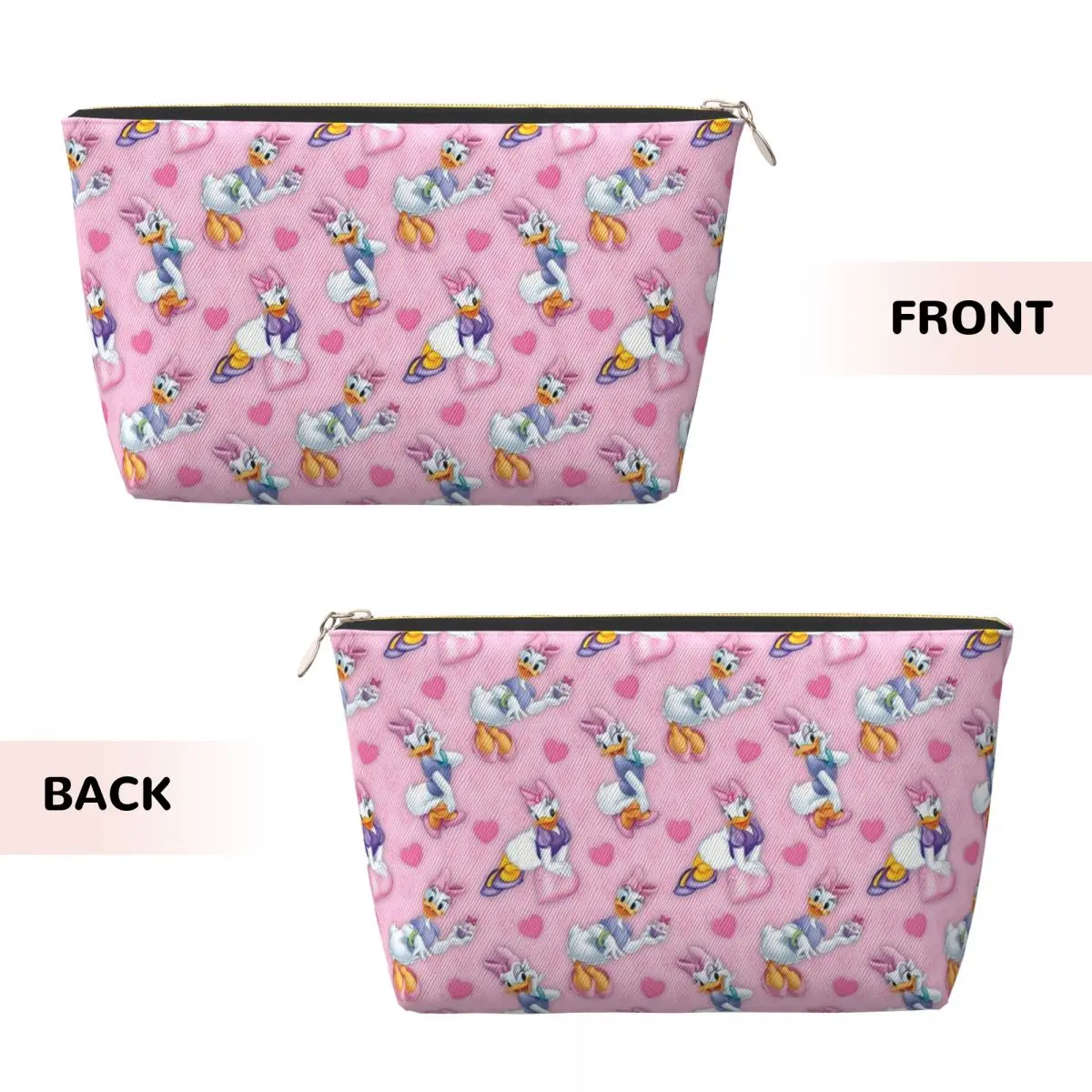 Custom Beautiful Daisy Duck Toiletry Bag for Women Donald Duck Makeup Cosmetic Organizer Lady Beauty Storage Dopp Kit Case