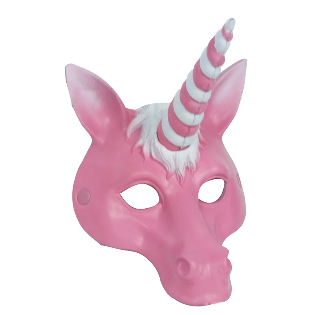 Make up Mask Unicorn Child Masquerade Cosplay Halloween Fox Masks 25X20X5CM Head Cover