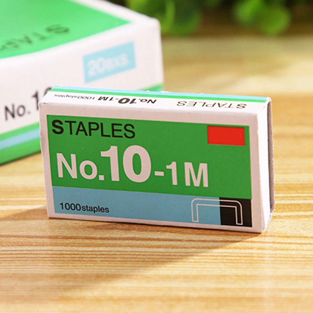 

10 Boxes Mini Desktop Staples Desk Staples Staple Chisel Point Thick Hand Staple Paper Home Officestaples