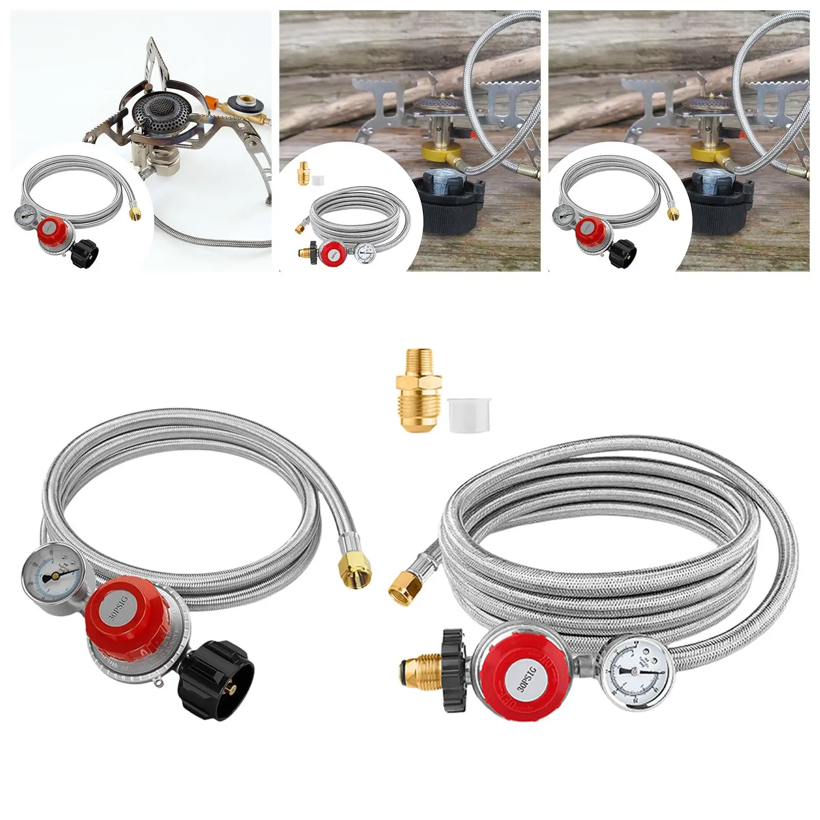 0-30 PSI ,Replaces, Professional, High Pressure Propane Regulator with Gauge/indicator for Fire Pit ,Turkey Fryer ,Smoker