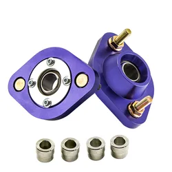 Pair Rear Coilovers Camber Plate For BMW 3Series E30 E36 E46 Z3 Top Upper Mount for E36 318i 318is E46 Z3 Blue