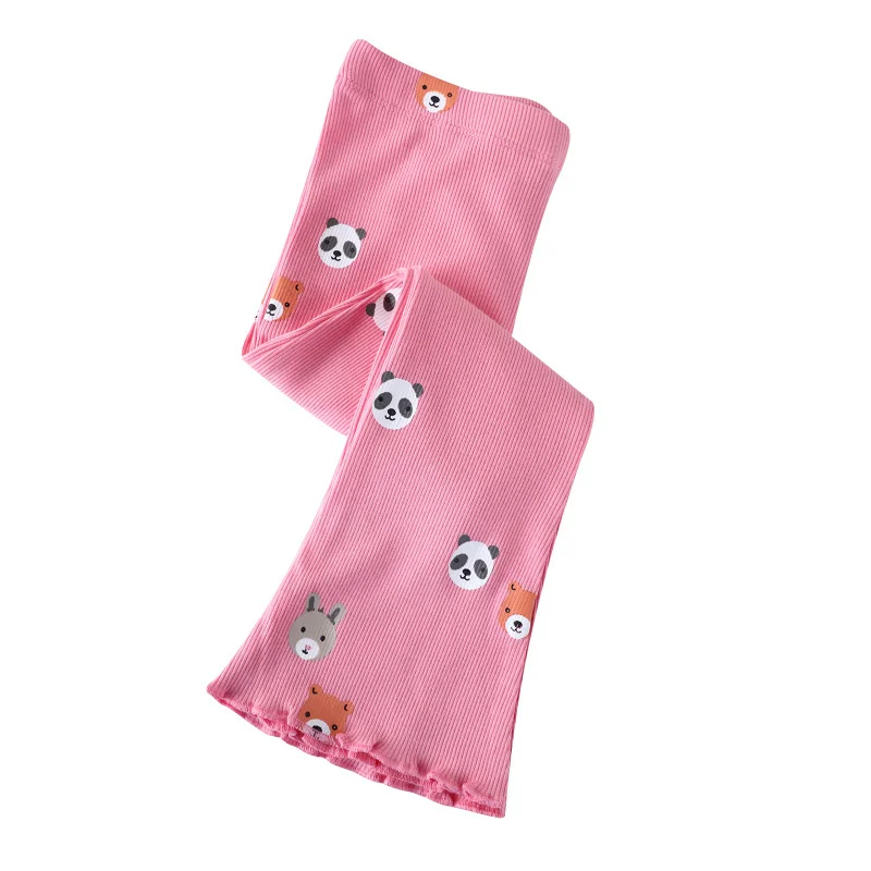 Jumping Meters Panda Printed Girls Leggings Pants 2-7T Full Length Flare Pants Children's Pencil Trousers Autumn Kids Fashion