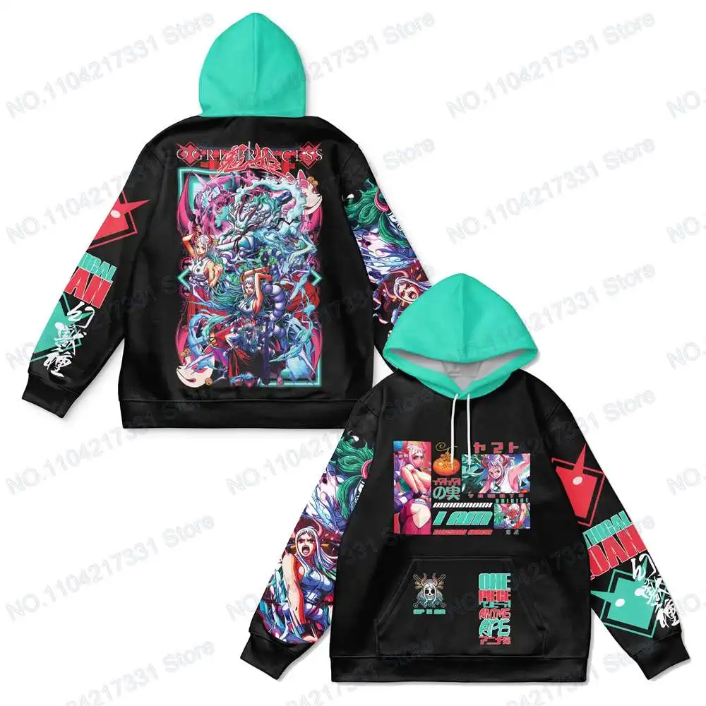 6th One Piece-Anime Hip Hop Fashion Streetwear Y2K Harajuku Pop Anime Print Autumn Hoodie Men's Punk Casual Colorful Sweatshirt