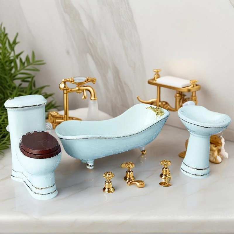 [ZYAS] 1 Stück 1:12 Puppenhaus Miniatur Quadratischer Holzboden Modell Badezimmer Wohnzimmer Dekoration Spielzeug Puppenhaus Zubehör