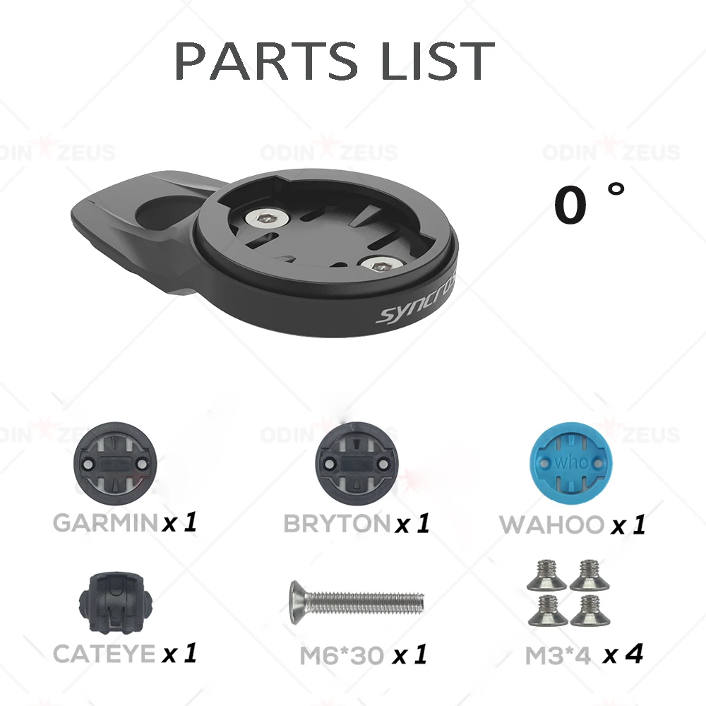 

2023 SYNCROS CNC 0° Aluminum Top Cover Computer Stand for FRASER IC SL WC/DC/XC HANDLERS XC STEM 1.5/2.0 GARMIN/Wahoo/Bryton