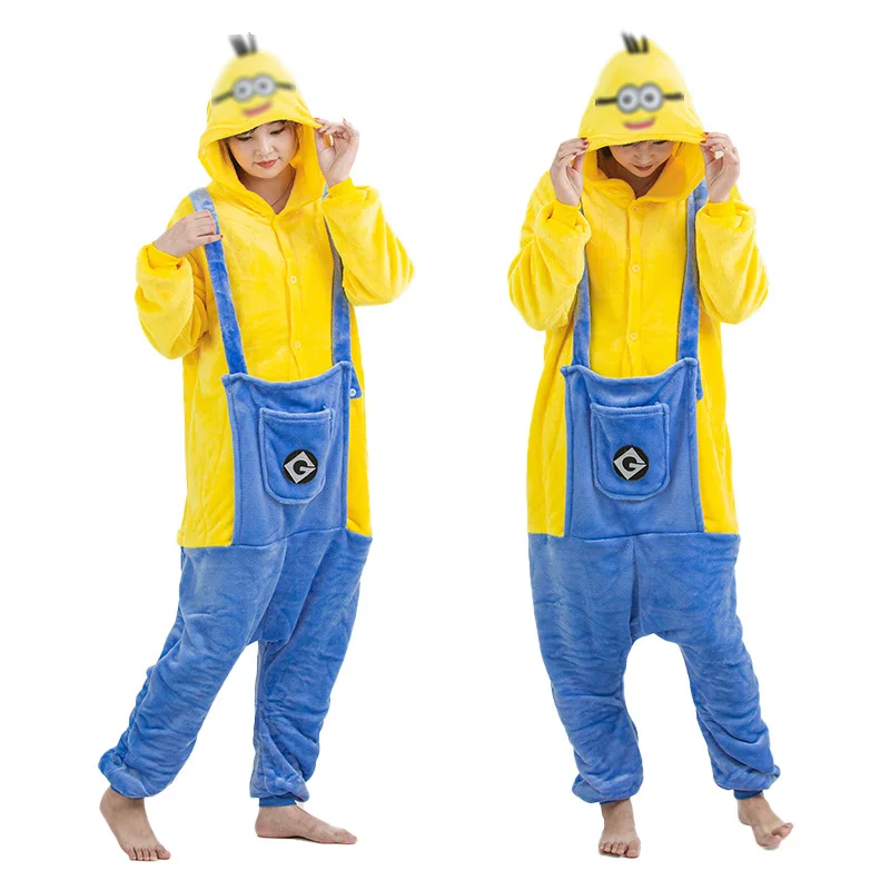 Nachtwäsche Nachthemd Kigurumi Dessous Body Erwachsene Halloween Cosplay Kostüme Dessous Langarm Kapuze Fantasia Flanell