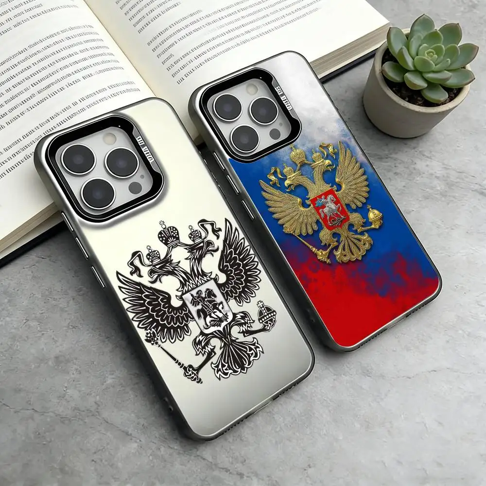 Digital Development Russia  Phone Case For iPhone 17,16,15,14,13,12,11 Plus,Pro Max,XS,Colored Silver Plated Inside