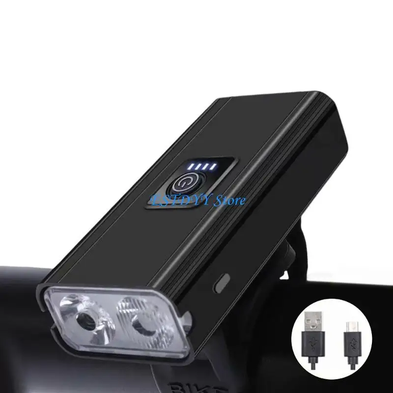 G6DE Powerful Bicycles Front Headlight Waterproofs Bright LED Road Bike Light USB Rechargeable Bike Light for Night Cycling