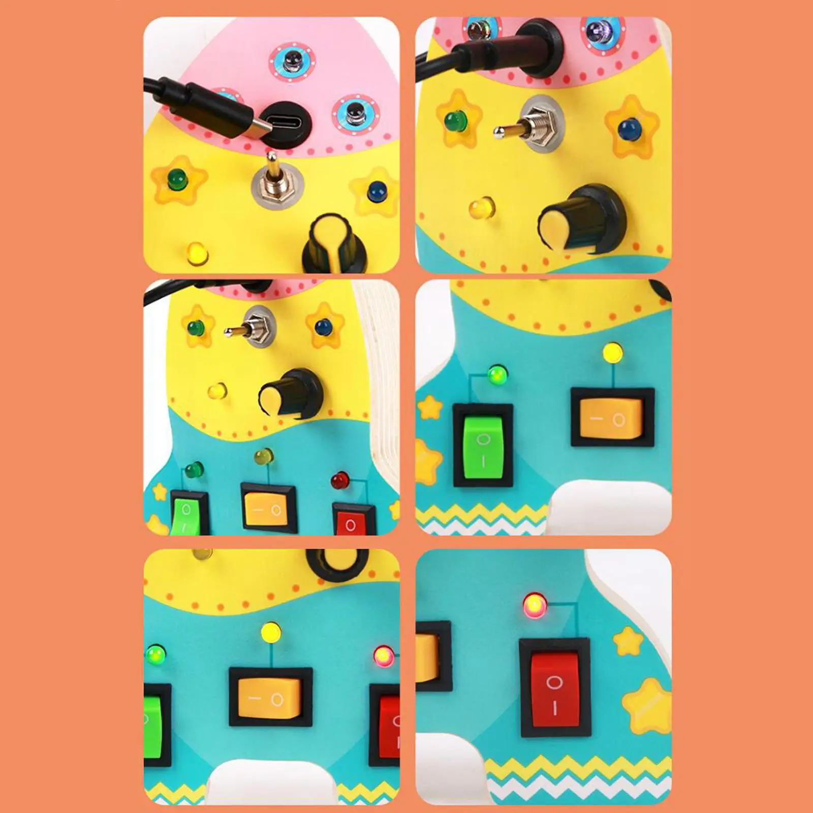 

Baby Busy Board Montessori Toy Sensory Toy Gifts for Preschool Travel Toy