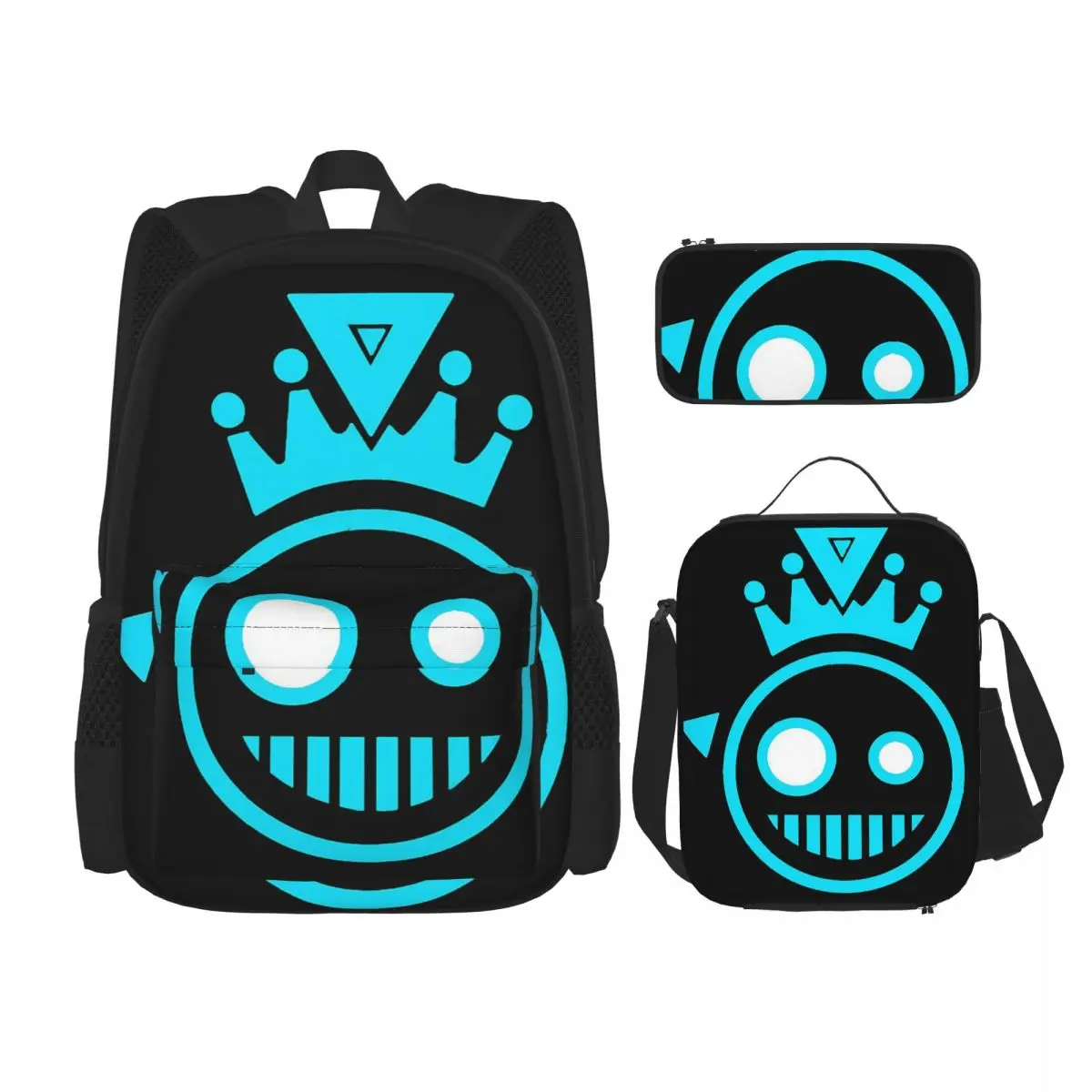 Just Shapes And Beats Blixer Backpacks Boys Girls Bookbag Children School Bags Kids Rucksack Lunch Bag Pen Bag Three-Piece Set