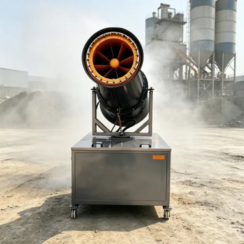100m 380V Industrial Electric Fog Cannon Automatic Rotation Trailer Sprayer Coal Transfer Station Equipment
